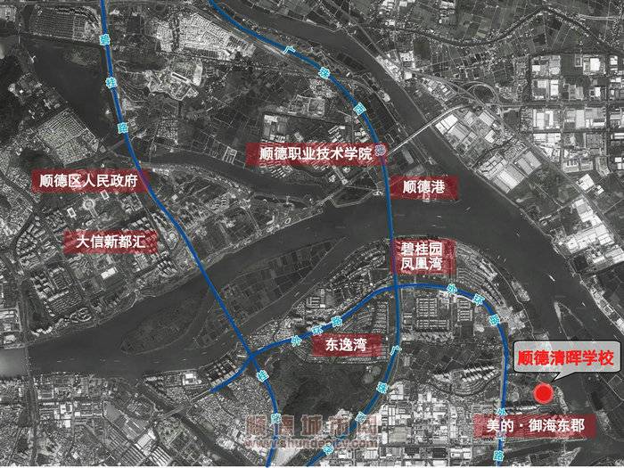 9cb0d20200907134606613631.jpg 顺德清晖学校效果图和所处位置示意图。_1.jpg