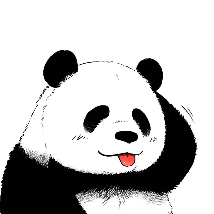 动漫熊猫头像逗比图片