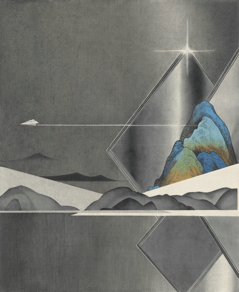 6《境无止境-揽境》之三 80_70cm 绢本水印木刻 2023年.jpg